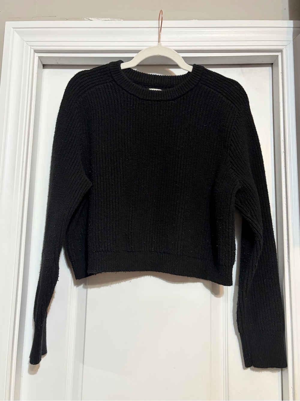 Cotton On Black Ribbed Crewneck Sweater